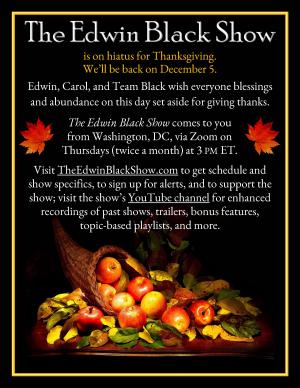 Travel & Thanksgiving Hiatus