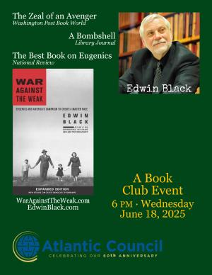 Edwin on War Against the Weak for the Atlantic Council's book club meetup