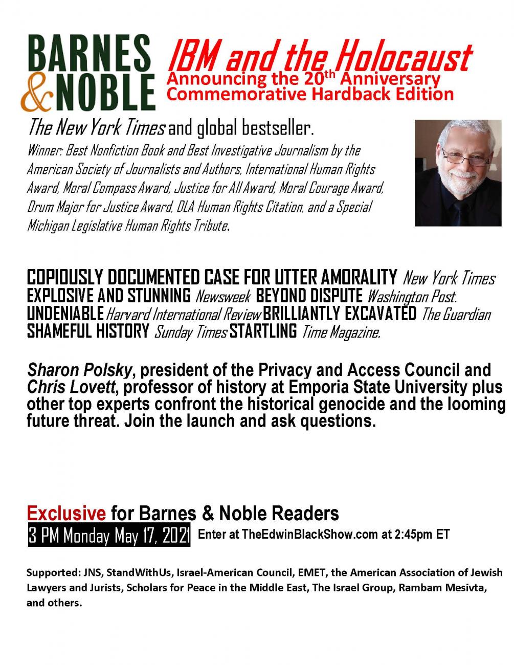 Barnes & Noble Event: IBM and the Holocaust 20th Anniversary