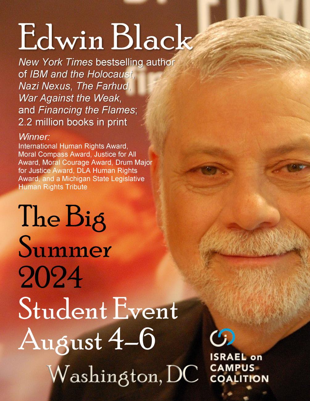 Special Event: Edwin Black at the ICC Summer 2024 Student Event