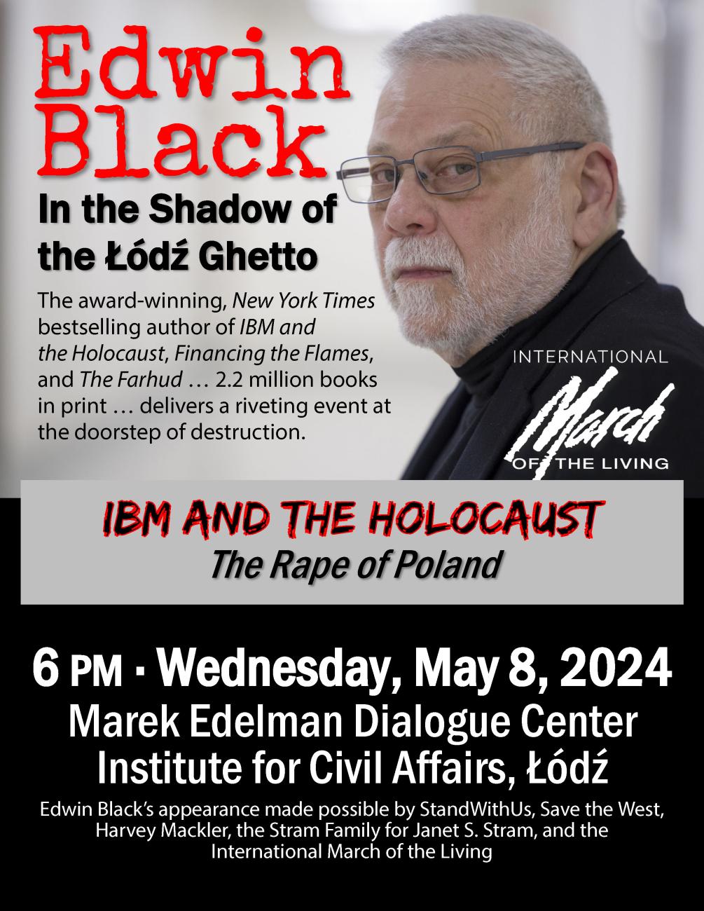 Special Event: IBM and the Holocaust for the Institute for Civil Affairs, Łódź