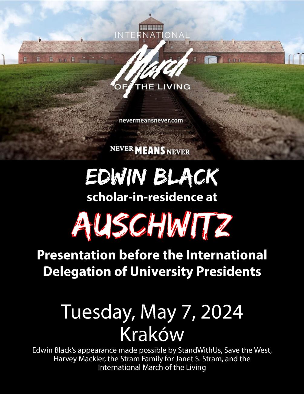 Special Event: Edwin Black for the International Delegation of University Presidents 