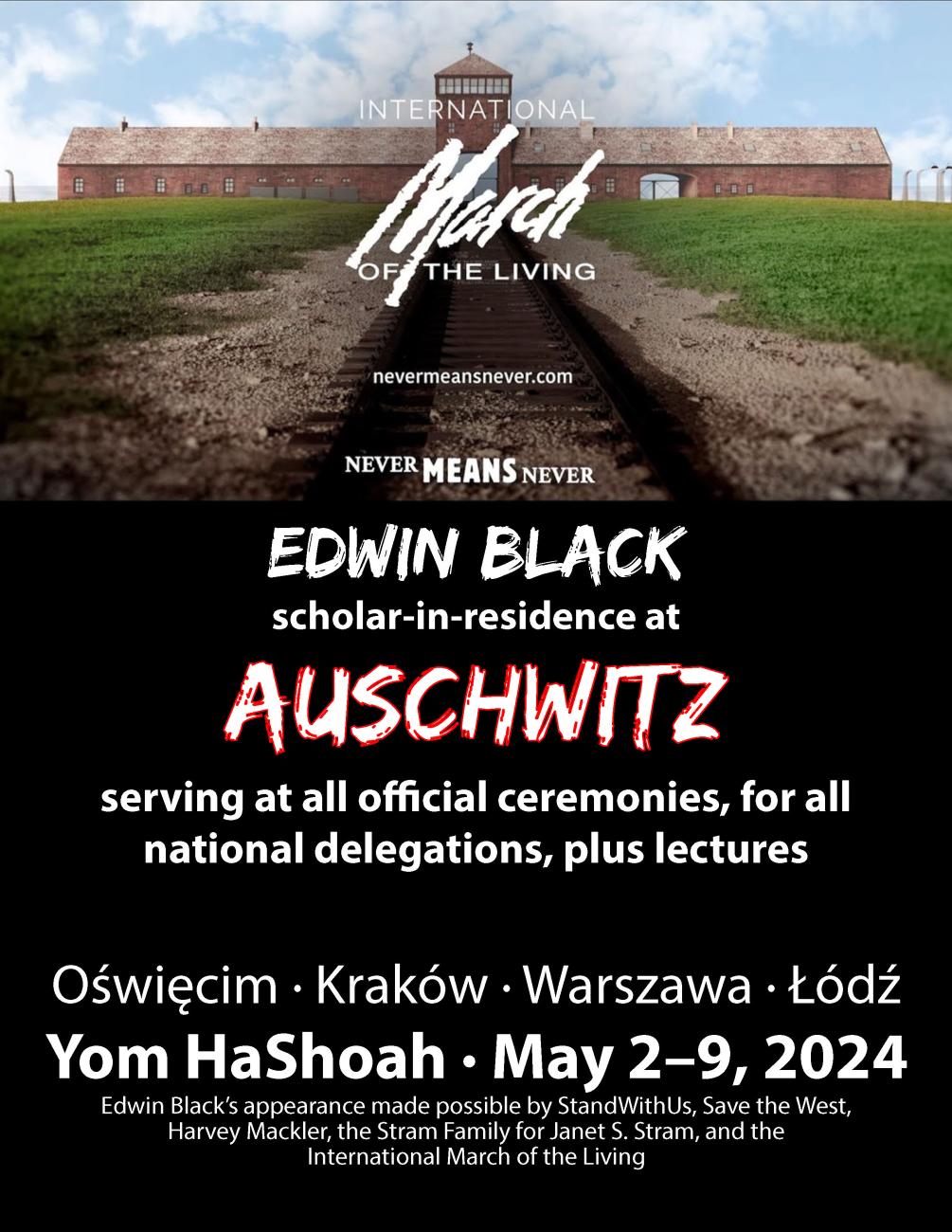 Special Events: Auschwitz March of the Living and Scholar-in-Residence