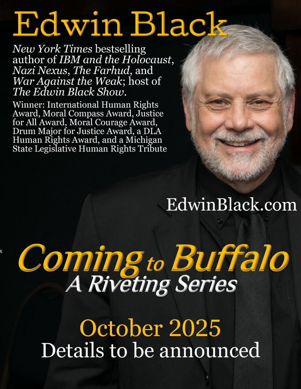 Edwin Black in Buffalo, October 2025
