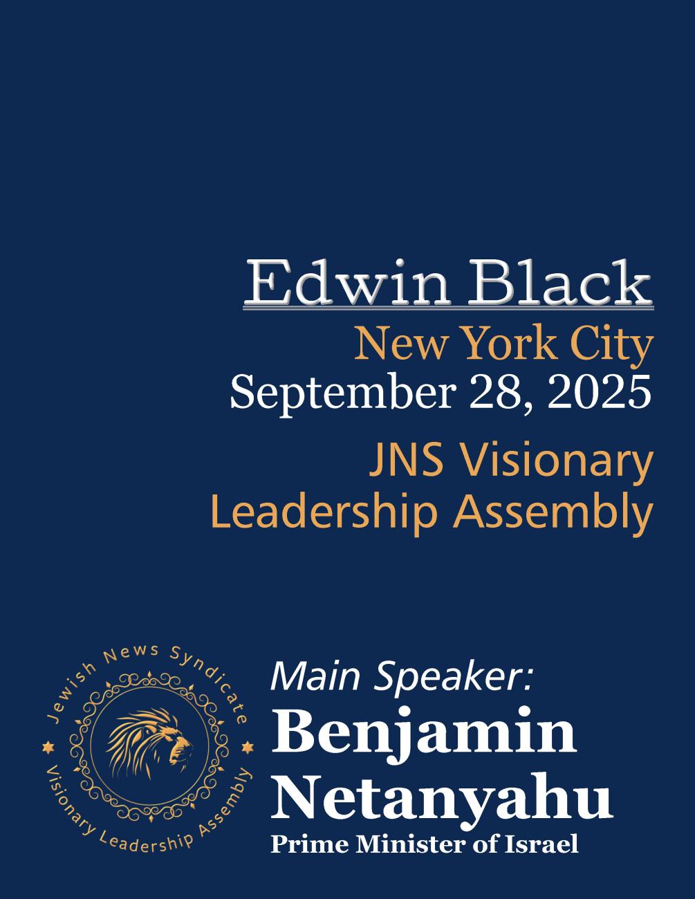 Edwin at the JNS Visionary Leadership Assembly