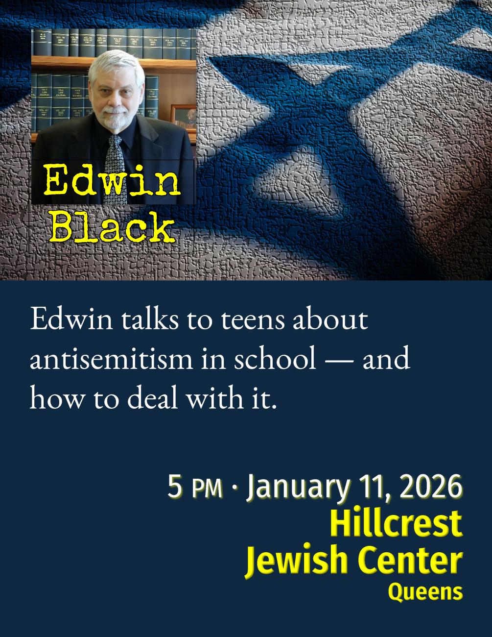 Special Event: Edwin on Antisemitism in School