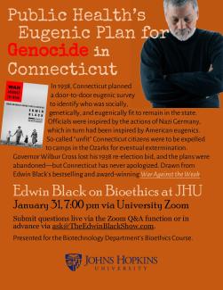 Special Event: Edwin Black at JHU Bioethics
