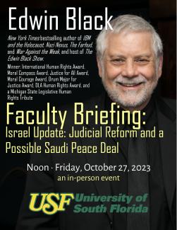 Special Event: Israel Update for USF Faculty 
