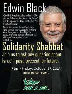 Special Event: Solidarity Shabbat at USF Hillel