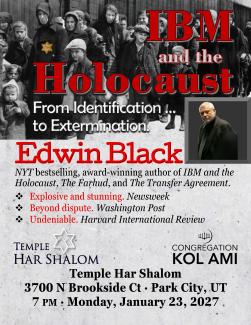 Special event: Edwin Black on IBM for Temple Har Shalom