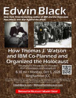 Special event: Edwin on IBM and the Holocaust, Binghamton, Oct 2026