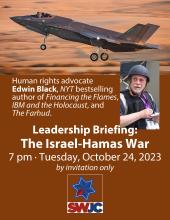 Special Event: Leadership Briefing on the Israel-Hamas War for SWJC