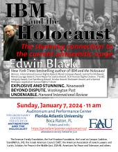 Special Event: Edwin Black on IBM and the Holocaust for the Gross Family Center