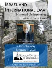 Special event: Israel and International Law for Fransciscan University